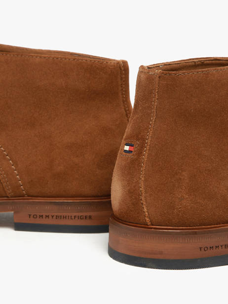 Enkelhoge Stadsschoenen Uit Leder Tommy hilfiger Bruin men 5726GVQ ander zicht 3